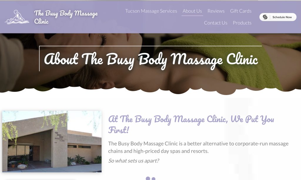 Web Copy: The Busy Body Massage Clinic